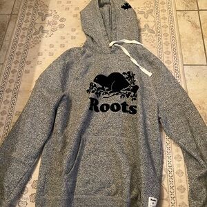 Roots Black and Gray Men's Hoodie